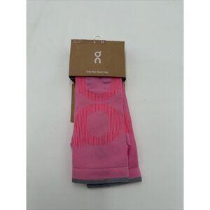 On Large 10-11.5 Elite  Run Sock High 1Pair, Raspberry/Pink